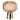LED Glass Round Ridged Lamp – Amber Finish