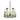 Set of 2 Green Glass Oil Bottles on Stand